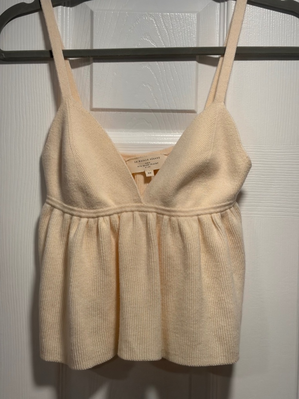 La Maille Sézane Knit Peplum Tank Top Size XS